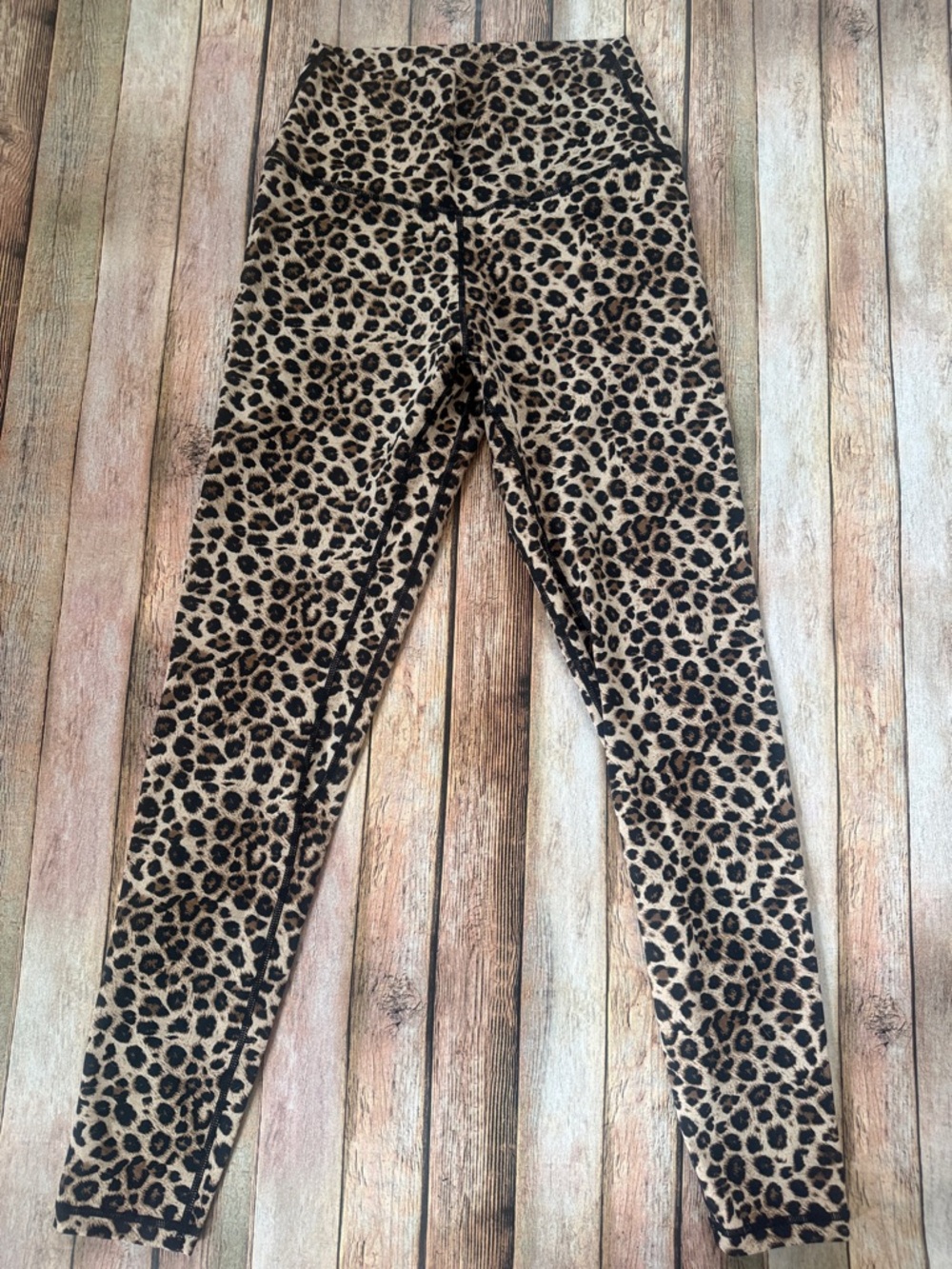 Colorful Koala Leopard Print High-Waist Leggings - Brown & Black size Large